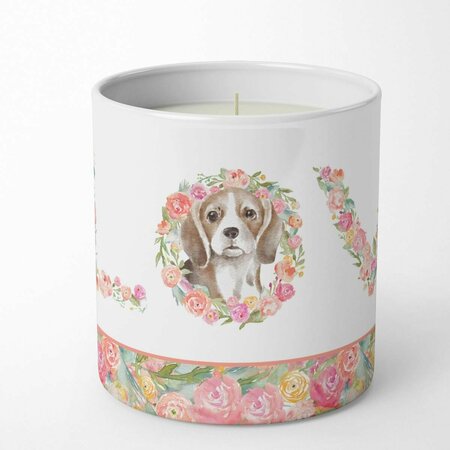 CAROLINES TREASURES 3.75 x 3.25 in. Unisex Beagle No.3 Love 10 oz Decorative Soy Candle WDK4327CDL